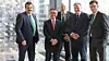 Fra venstre: Christian Wehrle (CEO BITZER), Wataru Tsuruta (CEO MEHITS), Rainer Große-Kracht (CTO BITZER), Gianmarco Gianesello (General Manager og Purchasing Director MEHITS) og Frank Hartmann (CFO BITZER) har signert avtalen om et joint venture.