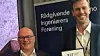 Adm.direktør i COWI, Marius Weydahl Berg, sammen med vinneren Tore Kristian Aunevik ( høyre). Foto: RIF