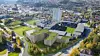 Prosjektet skal styrke Lerkendal som destinasjon og skape et moderne næringsområde tett på NTNUs og SINTEFs kunnskapsmiljøer. Foto: Skanska