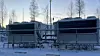 Varmepumpe i vinterlandskap, Illustrasjonsbilde GK