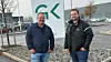 Serviceleder Marius Lundby og serviceingeniør Andreas Vestlund jobber begge med SpareBank 1 Østlandet. Foto: GK