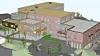 3D-modell av Tydal helsehus. Når bygget er ferdig vil det være på 6000 kvadratmeter. Foto: FuglesangDahl